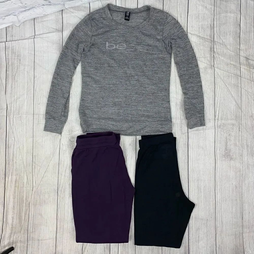 Bebe crane and Gilligan&O’Malley pj top and bottoms